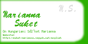 marianna suket business card